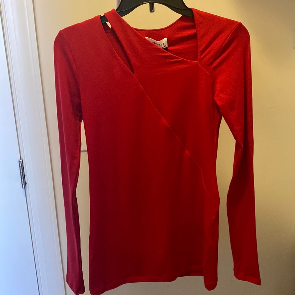 Marcella Geometric Red Top